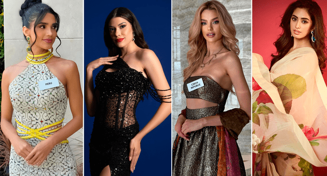 Representantes de Perú, Brasil, República Checa e India son las grandes favoritas del Miss Mundo 2024. Fotos: Instagram