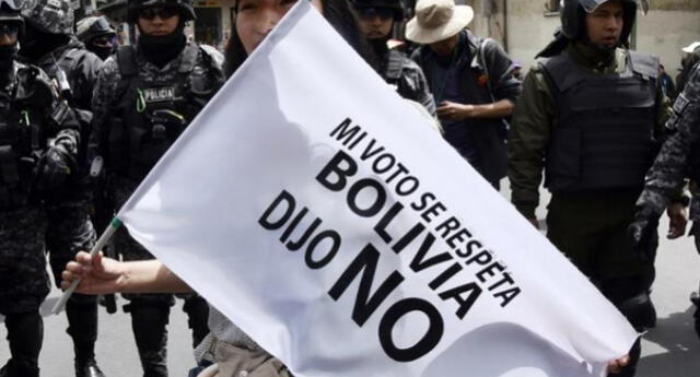 Bolivia en contra de un gobierno ilegítimo.