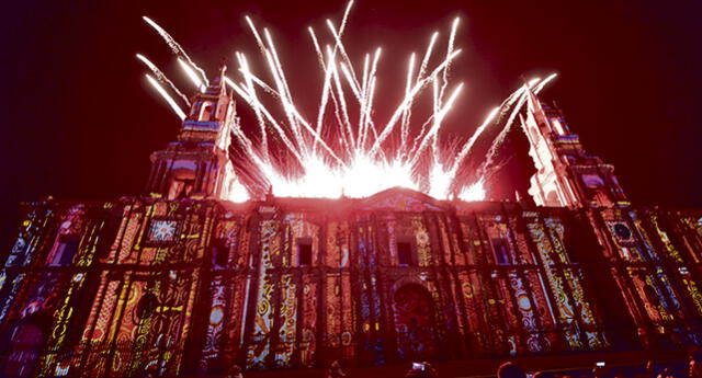 Fiesta de luces en Arequipa [VIDEO]