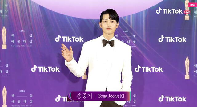 Song Joong Ki nominado a Mejor actor de TV. Foto: TikTok Live