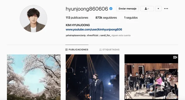 Kim Hyun Joong en Instagram.