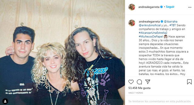 Andrea Legarreta comparte fotografía del recuerdo, al lado de su esposo y padre de sus hijas, Erick Rubín | Fotocaptura Instagram