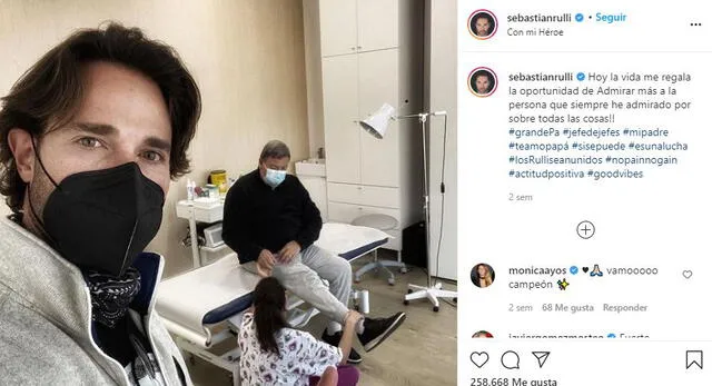 Publicación de Sebastián Rulli  Foto: captura de Instagram