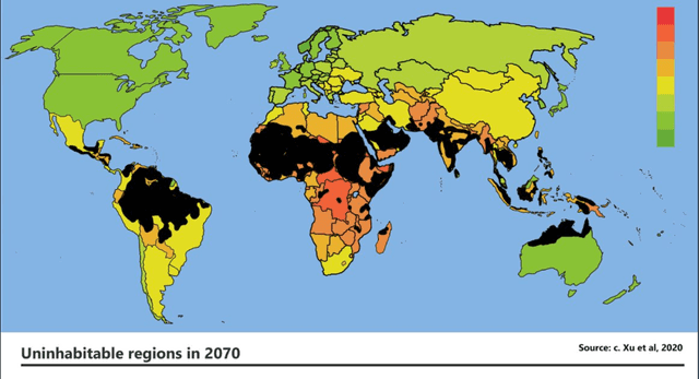  Este mapa muestra la escala en la que los países serían afectados por la contaminación ambiental. Foto: PNAS    