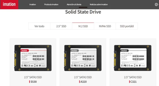  Unidades SSD. Foto: Imation   