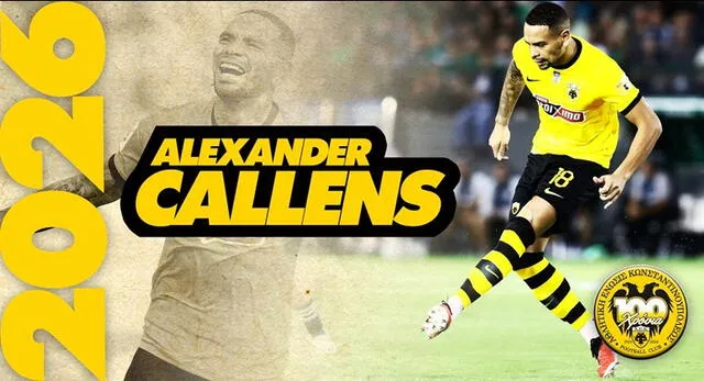 Alexander Callens firmó un nuevo contrato con el AEK Atenas. Foto: AEK Atenas   