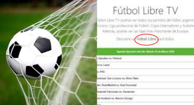 La página web pirata llevaba un par de años en funcionamiento. Foto: captura de Fútbol Libre   