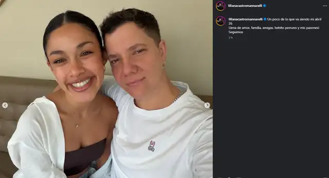 Publicación hecha por Liliana Castro Manarelli en la que aparece junto a su novia Malory Vargas. Foto: Instagram.   