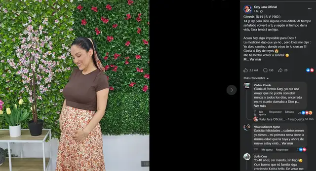 Katy Jara anunció estar embarazada por tercera vez. Foto: Instagram.  
