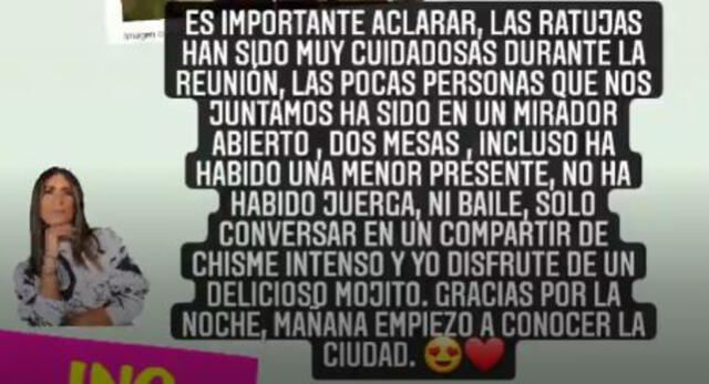 'Samu' aclara que respetó medidas de distanciamiento en reunión. Foto: captura/Instagram