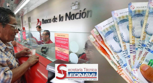 Fonavistas cobrando en el Banco de la Nación.   