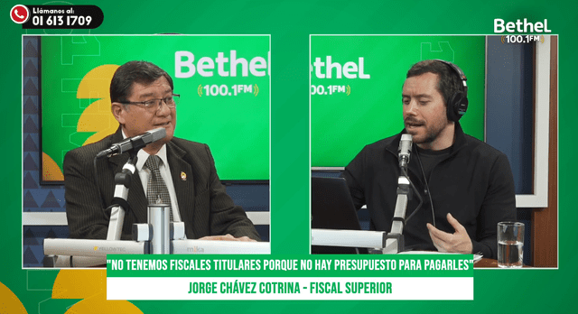 Fiscal superior Jorge Chavez Cotrina en Bethel Radio. Foto: Facebook   