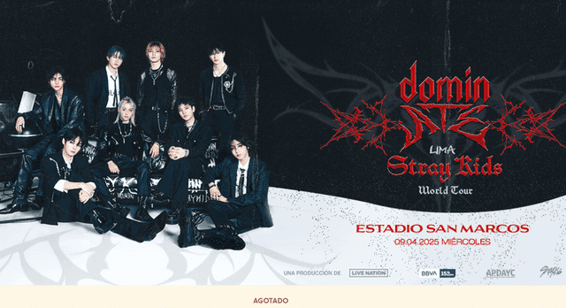  Stray Kids hace sold out en el estadio de San Marcos. Foto: Ticketmaster 