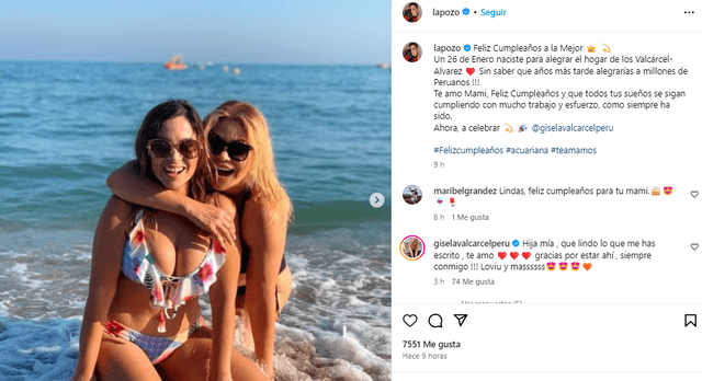  Ethel Pozo y el emotivo mensaje a su madre Gisela Valcárcel por su cumpleaños. Foto: Instagram   