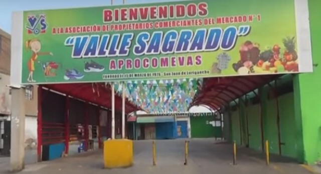 El mercado Valle Sagrado, uno de los más representativos del distrito, permanece cerrado. Foto: Captura de pantalla de YouTube   