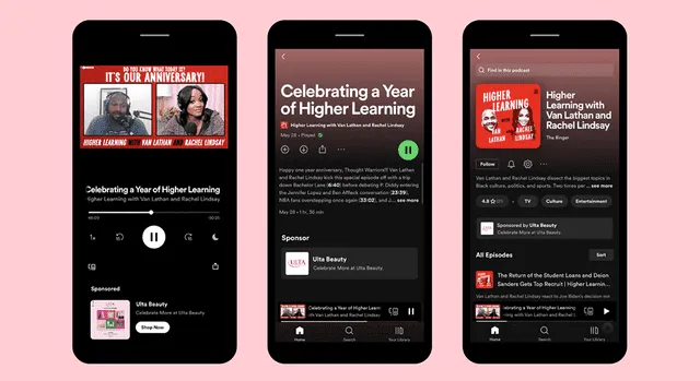Así lucen los nuevos anuncios interactivos de la aplicación. Foto: Spotify