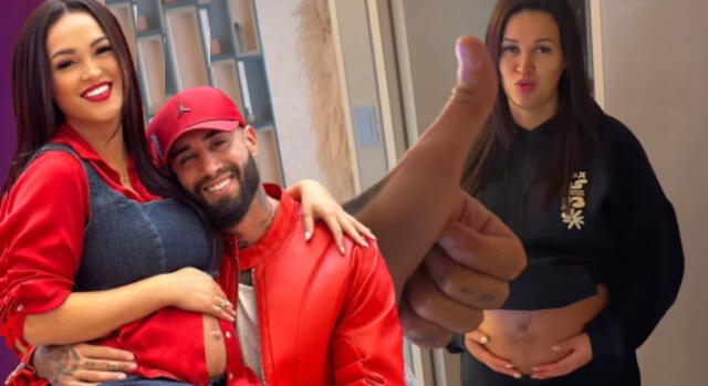 Angie Arizaga y Jota Benz se convertirán en padres pronto. Foto: composición LR/Instagram/Angie Arizaga   