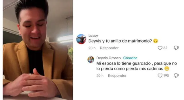  Deyvis Orosco sin su anillo de matrimonio.   