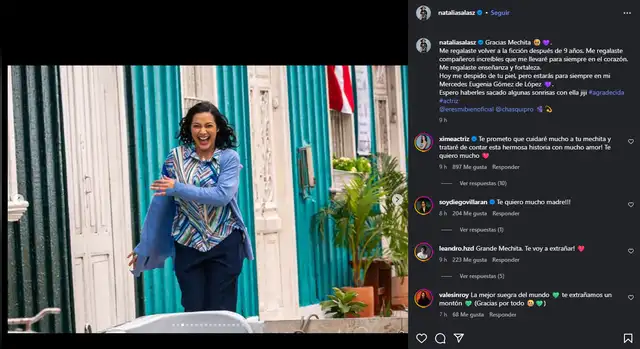 Comunicado de Natalia Salas. Captura: Instagram