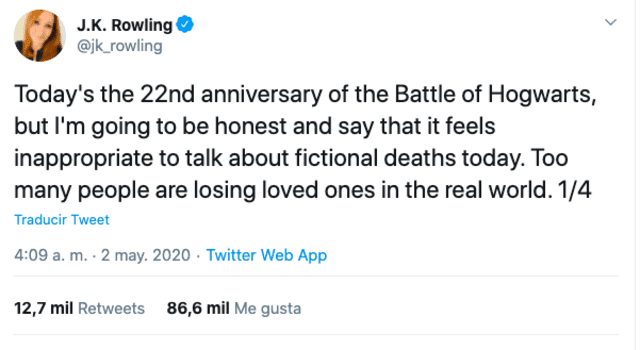 J.K. Rowling en Twitter