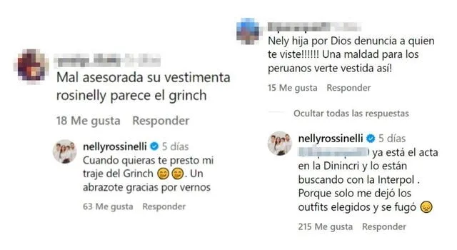  Nelly Rossinelli respondió a sus críticos. Foto: Instagram/El gran chef famosos   