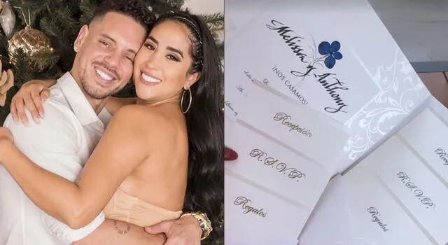 Melissa Paredes y Anthony Aranda comparten cómo lucirán sus invitaciones a su boda. Foto: composición LR/Instagram/Melissa Paredes   