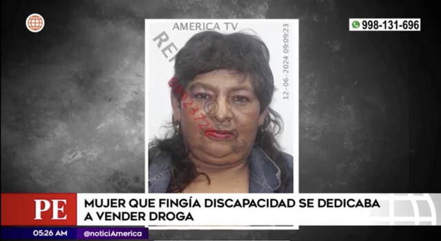 Olinda Javier fue indicada como vendedora de droga en San Juan de Miraflores. Foto: Captura America Televisión    