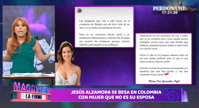  Magaly Medina le dedicó los últimos 8 minutos de su programa para mostrar las imágenes de Jesús Alzamora. Foto: Youtube.   