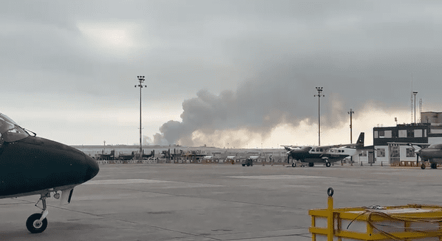Incendio de código tres en la avenida Néstor Gambeta en el Callao. Foto: difusión.   