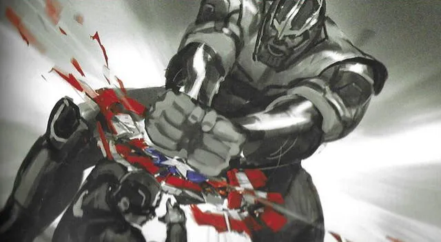 Así destruye Thanos el escudo del Capitán. Foto: Marvel