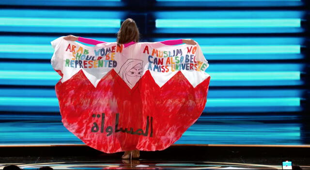 Miss Barein, la concursante que lució un enterizo en el desfile de trajes de baño lanza poderoso mensaje