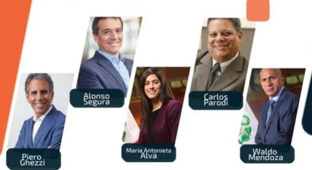 Economistas Piero Guezzi, Alonso Segura, María Antonieta Alva, Carlos Parodi y Waldo Mendoza.
