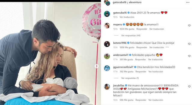 Rodrigo Cuba y Ale Venturo están felices por el nacimiento de su bebé. Foto: captura de Instagram 
