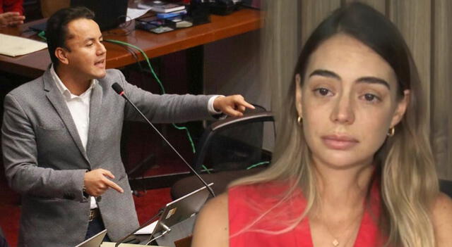  Richard Acuña amedrenta a Camila Ganoza en fuertes chats, detalla informe. Foto: composición LR/Congreso/captura ATV   