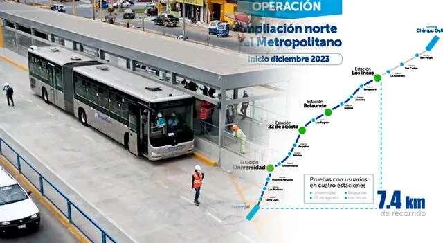  Conoce las estaciones el Metropolitano de ampliación norte que funcionarán desde diciembre. Foto: composición LR    