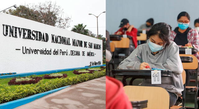 Cientos de alumnos rinden su examen de admisión en la Universidad Nacional Mayor de San Marcos. Foto: La República.   
