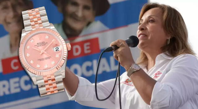 En sus diferentes apariciones públicas, Dina Bolurte usó una variedad de relojes, entre los que destaca un Rolex valorizado en 14 mil dólares.   