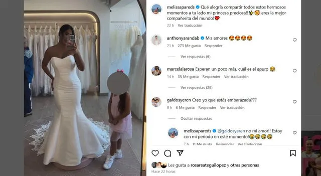 Melissa Paredes aclaró que no está embarazada. Foto: melissa Paredes/Instagram   