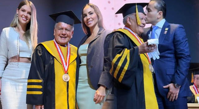 Brunella Horna festeja doctorado de César Acuña y asiste emocionada a su ceremonia: "Felicidades querido suegro". Foto: (Instagram/Brunella Horna 