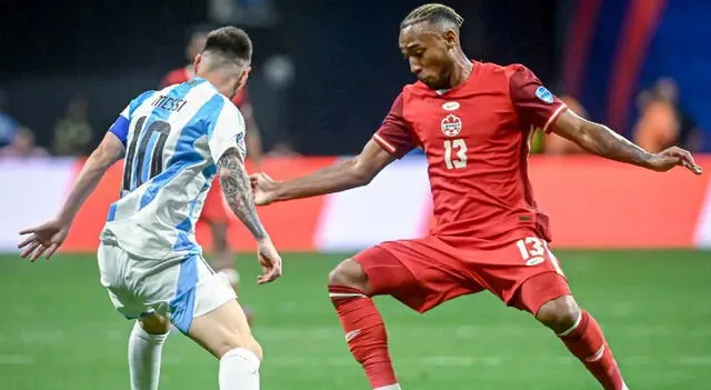 Canadá y Argentina se verán las caras por las semifinales de la Copa América. Foto: AFP.   