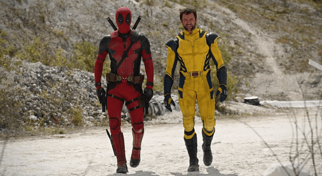 Ryan Reynolds y Hugh Jackman en 'Deadpool y Wolverine'. Foto: Marvel   