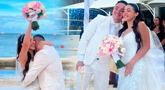  Johnny Lau y Gaby zambrano se casaron en una romántica ceremonia en México. Foto: Gaby Zambrano/Instagram   