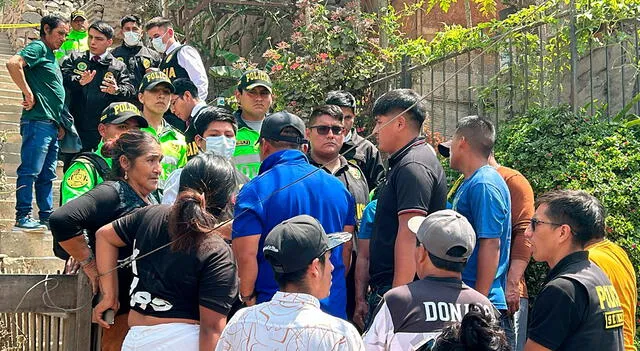 PNP tuvo un enfrentamiento con la familia afectada. Foto: difusión.   