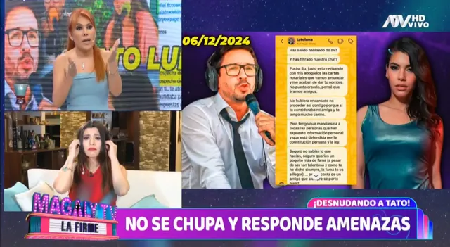  Susan Green revela detalles de su affaire con Tato Luna y las amenazas que recibió por hablar. Foto: Magaly ATV<br>   