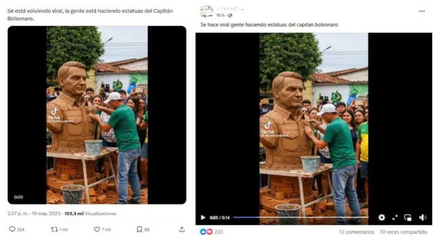 <em>Desinformación sobre Jair Bolsonaro. Foto: captura de X / Facebook</em> <em>Desinformación sobre Jair Bolsonaro. Foto: captura de X / Facebook</em>
