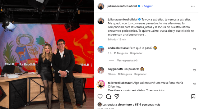 Juliana Oxenford vía Instagram.