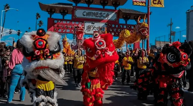 Chinese New Year are celebrating across America and around the Chinese community outside. Photo: AFP.    