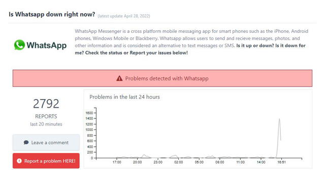Caída de WhatsApp: reportes indican que la app de mensajería presenta problemas