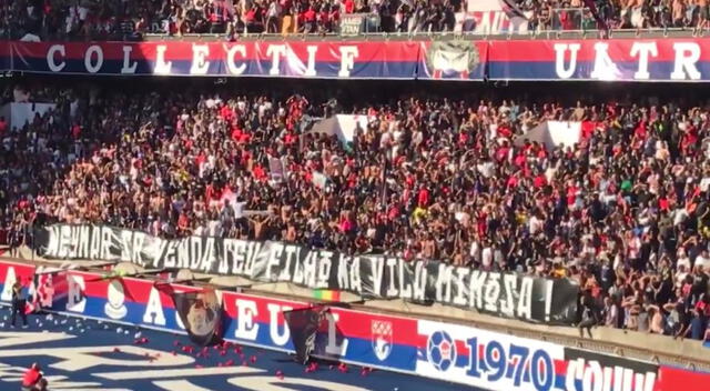 Neymar: pancarta de los ultras del PSG