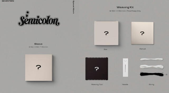 Semicolon: kit de tejido está incluido en el nuevo disco de SEVENTEEN. Foto: Pledis